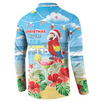 Hawaii Christmas Button Sweatshirt Funny Macaw Parrot Tropical Vibe LT05 - Polynesian Pride