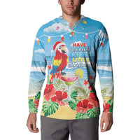 Hawaii Christmas Button Sweatshirt Funny Macaw Parrot Tropical Vibe LT05 - Polynesian Pride
