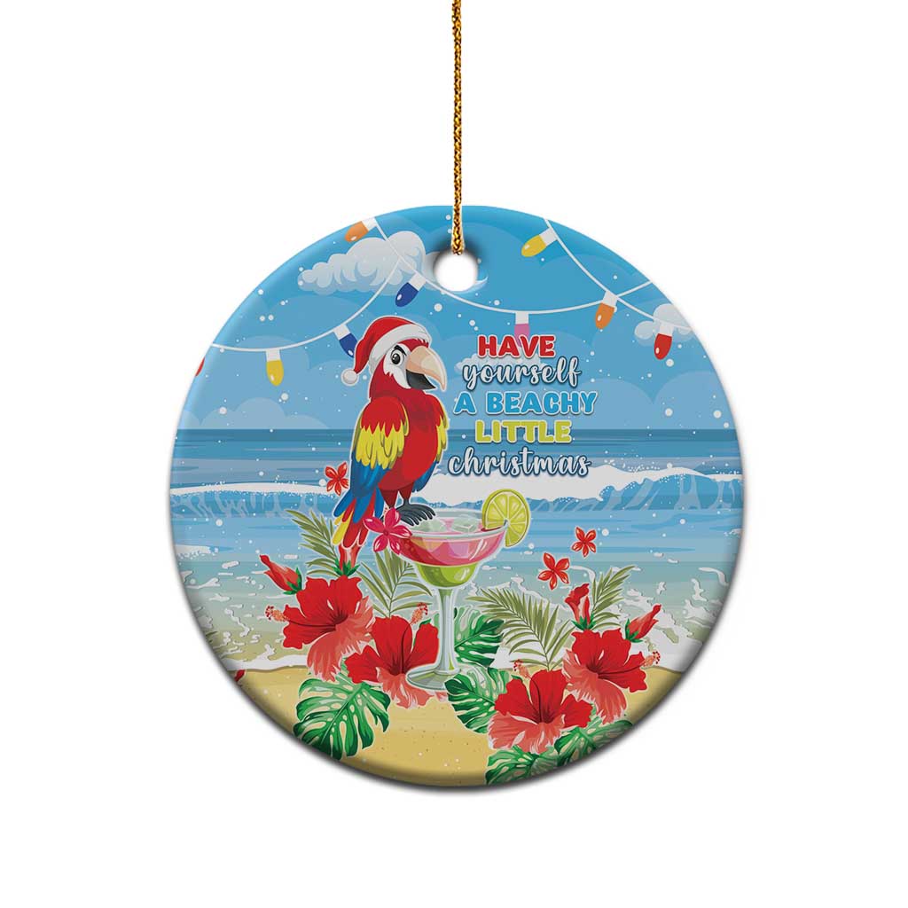 Hawaii Christmas Ceramic Ornament Funny Macaw Parrot Tropical Vibe LT05 - Polynesian Pride