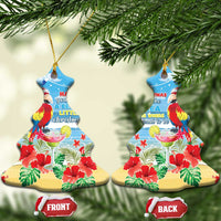 Hawaii Christmas Ceramic Ornament Funny Macaw Parrot Tropical Vibe LT05 Christmas Tree Blue - Polynesian Pride