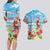 Hawaii Christmas Couples Matching Long Sleeve Bodycon Dress and Hawaiian Shirt Funny Macaw Parrot Tropical Vibe