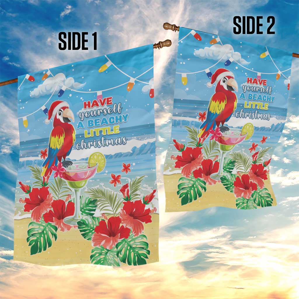 Hawaii Christmas Garden Flag Funny Macaw Parrot Tropical Vibe LT05 - Polynesian Pride