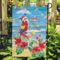 Hawaii Christmas Garden Flag Funny Macaw Parrot Tropical Vibe LT05 Garden Flag Blue - Polynesian Pride