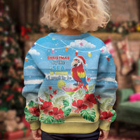 Hawaii Christmas Kid Ugly Christmas Sweater Funny Macaw Parrot Tropical Vibe LT05 - Polynesian Pride
