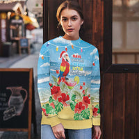 Hawaii Christmas Ugly Christmas Sweater Funny Macaw Parrot Tropical Vibe LT05 - Polynesian Pride