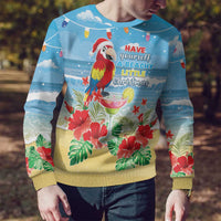 Hawaii Christmas Ugly Christmas Sweater Funny Macaw Parrot Tropical Vibe LT05 - Polynesian Pride