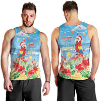 Hawaii Christmas Men Tank Top Funny Macaw Parrot Tropical Vibe LT05 - Polynesian Pride