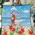 Hawaii Christmas Quilt Funny Macaw Parrot Tropical Vibe