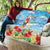 Hawaii Christmas Quilt Funny Macaw Parrot Tropical Vibe