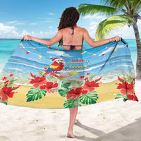 Hawaii Christmas Sarong Funny Macaw Parrot Tropical Vibe LT05 - Polynesian Pride