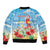 Hawaii Christmas Sleeve Zip Bomber Jacket Funny Macaw Parrot Tropical Vibe