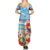 Hawaii Christmas Summer Maxi Dress Funny Macaw Parrot Tropical Vibe