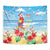 Hawaii Christmas Tapestry Funny Macaw Parrot Tropical Vibe