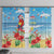 Hawaii Christmas Window Curtain Funny Macaw Parrot Tropical Vibe