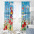 Hawaii Christmas Window Curtain Funny Macaw Parrot Tropical Vibe