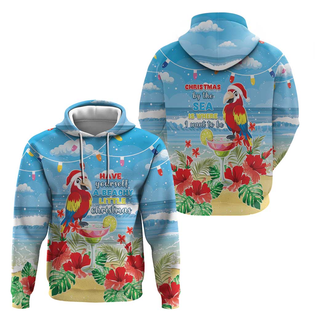 Hawaii Christmas Zip Hoodie Funny Macaw Parrot Tropical Vibe LT05 - Polynesian Pride