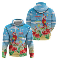 Hawaii Christmas Zip Hoodie Funny Macaw Parrot Tropical Vibe LT05 - Polynesian Pride