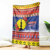 New Caledonia Christmas Blanket Kanaky Poinsettia Joyeux Noel LT05 - Polynesian Pride