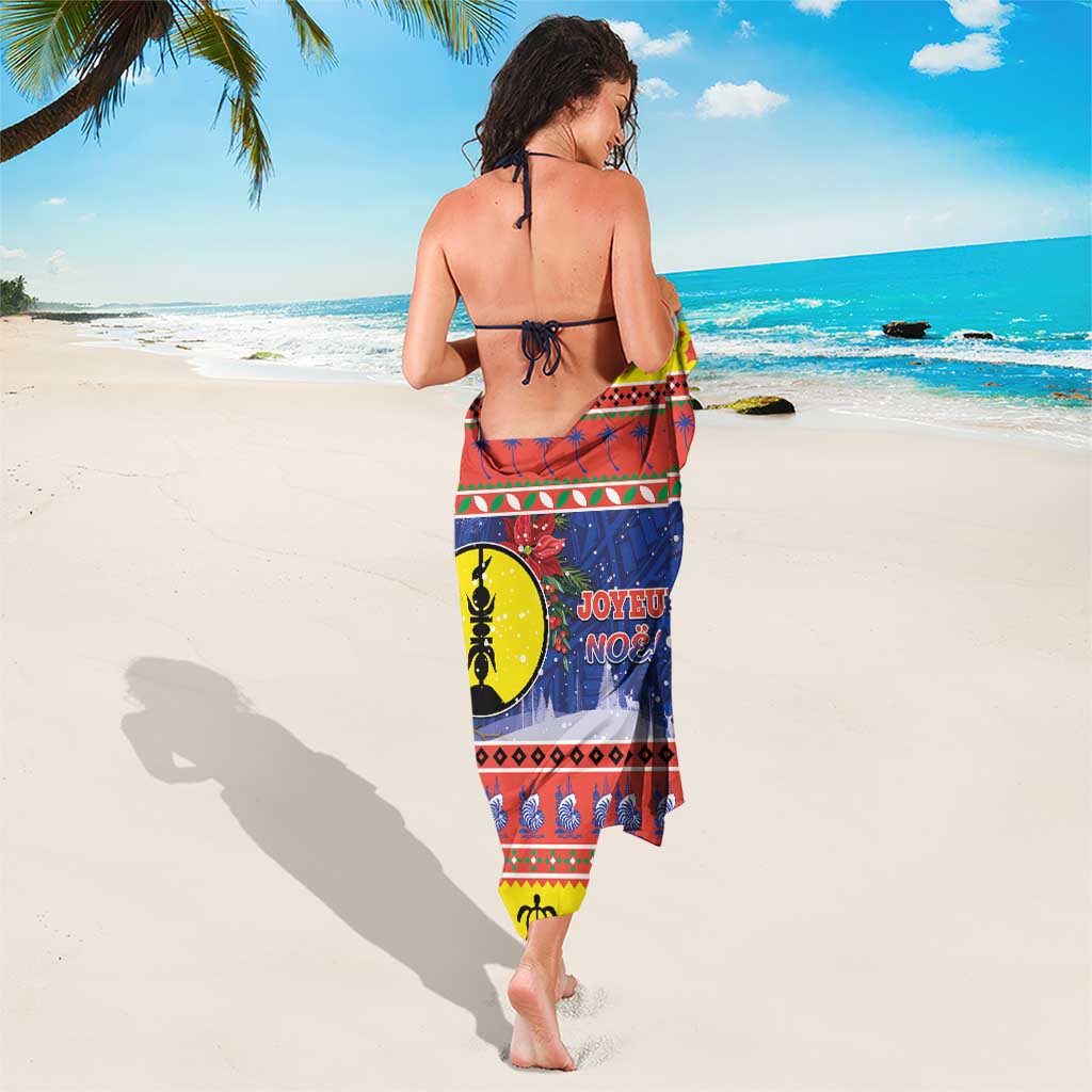 New Caledonia Christmas Sarong Kanaky Poinsettia Joyeux Noel LT05 - Polynesian Pride