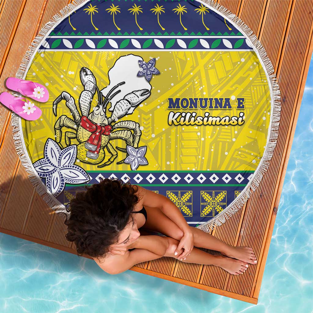 Niue The Rock Christmas Beach Blanket Niuean Crab Monuina E Kilisimasi LT05 - Polynesian Pride