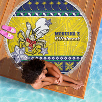 Niue The Rock Christmas Beach Blanket Niuean Crab Monuina E Kilisimasi LT05 - Polynesian Pride