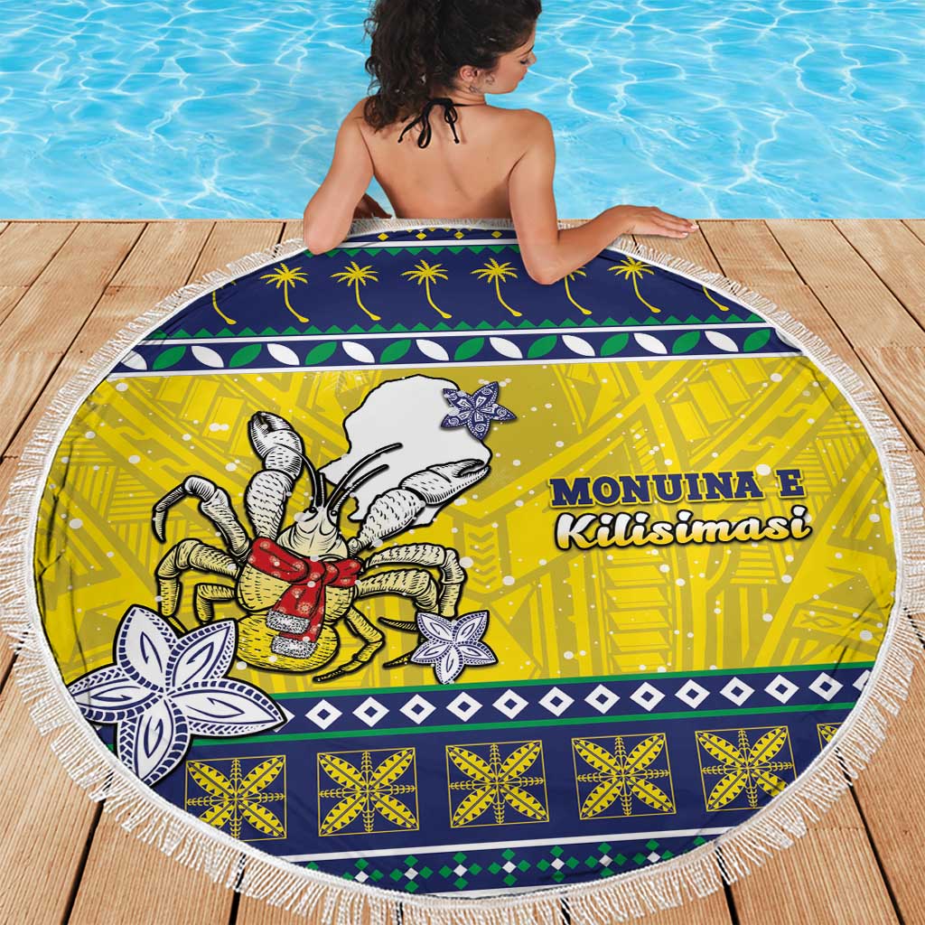 Niue The Rock Christmas Beach Blanket Niuean Crab Monuina E Kilisimasi LT05 - Polynesian Pride