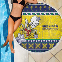 Niue The Rock Christmas Beach Blanket Niuean Crab Monuina E Kilisimasi LT05 - Polynesian Pride