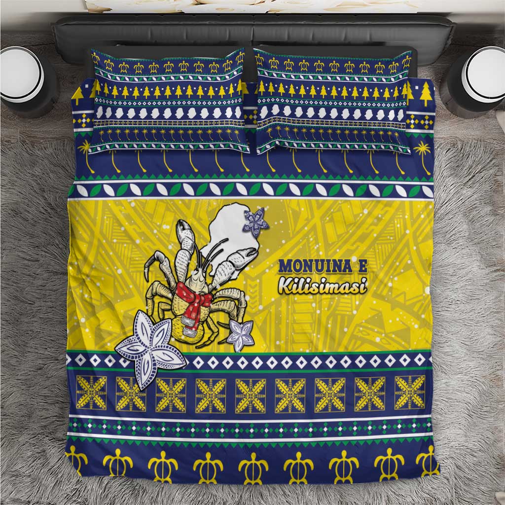 Niue The Rock Christmas Bedding Set Niuean Crab Monuina E Kilisimasi LT05 Blue - Polynesian Pride