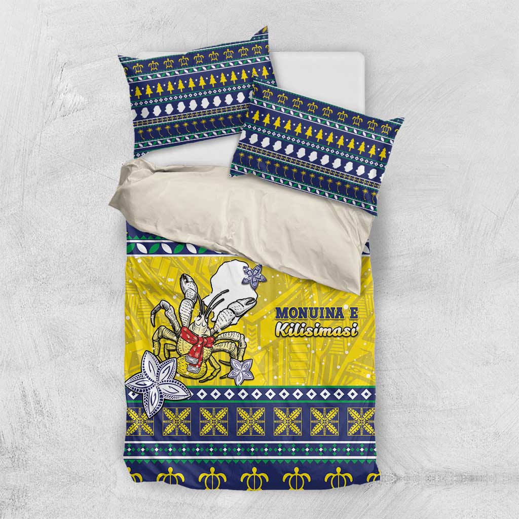 Niue The Rock Christmas Bedding Set Niuean Crab Monuina E Kilisimasi LT05 US Twin 172cm x 218cm Blue - Polynesian Pride