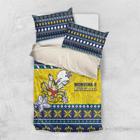 Niue The Rock Christmas Bedding Set Niuean Crab Monuina E Kilisimasi LT05 US Twin 172cm x 218cm Blue - Polynesian Pride