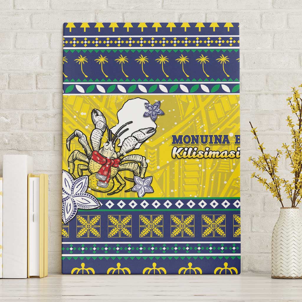 Niue The Rock Christmas Canvas Wall Art Niuean Crab Monuina E Kilisimasi LT05 Without Frame Blue - Polynesian Pride