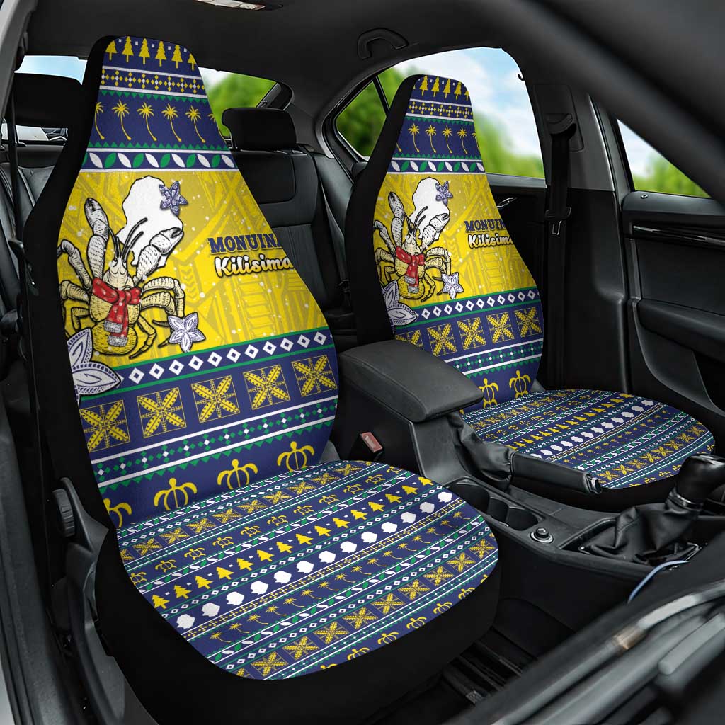 Niue The Rock Christmas Car Seat Cover Niuean Crab Monuina E Kilisimasi LT05 One Size Blue - Polynesian Pride