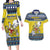 Niue The Rock Christmas Couples Matching Long Sleeve Bodycon Dress and Hawaiian Shirt Niuean Crab Monuina E Kilisimasi