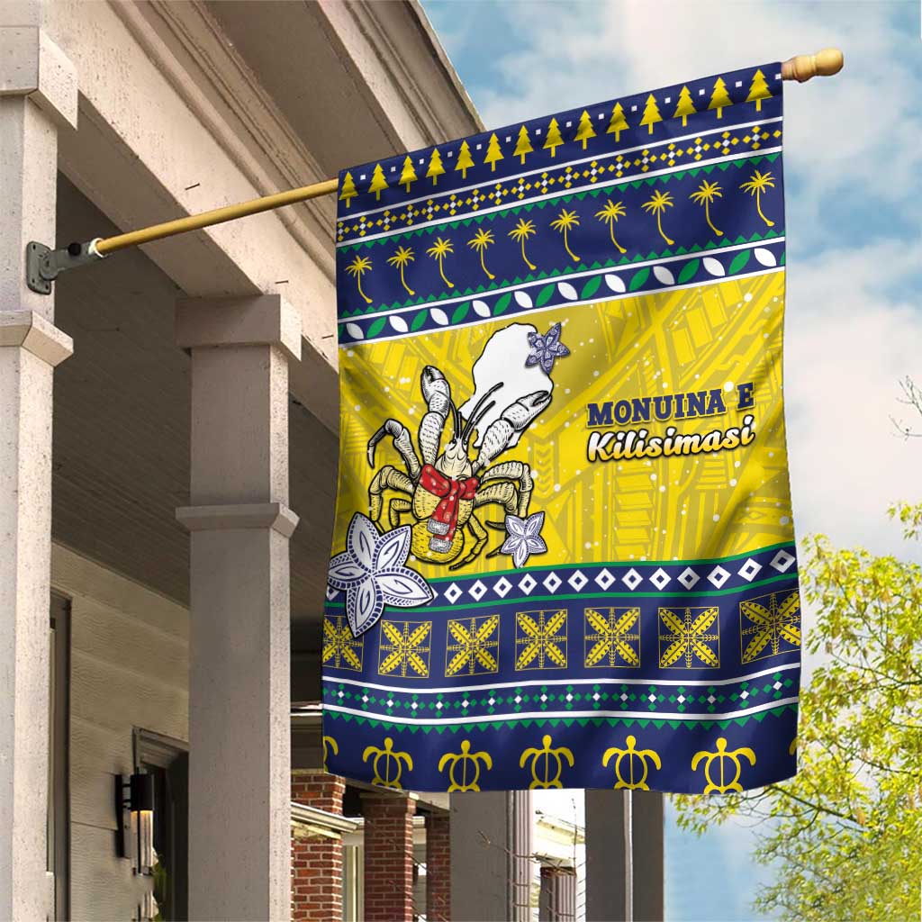 Niue The Rock Christmas Garden Flag Niuean Crab Monuina E Kilisimasi LT05 House Flag Blue - Polynesian Pride