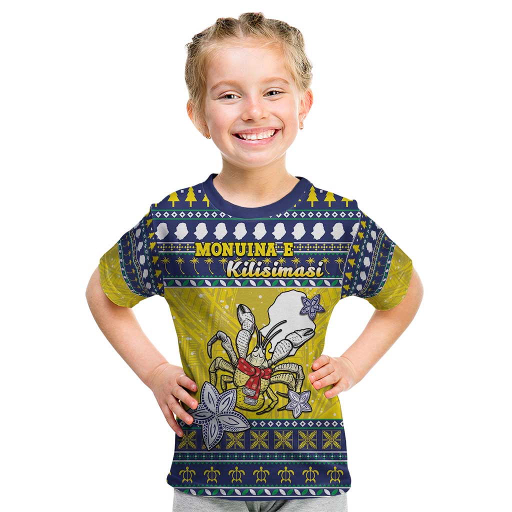 Niue The Rock Christmas Kid T Shirt Niuean Crab Monuina E Kilisimasi