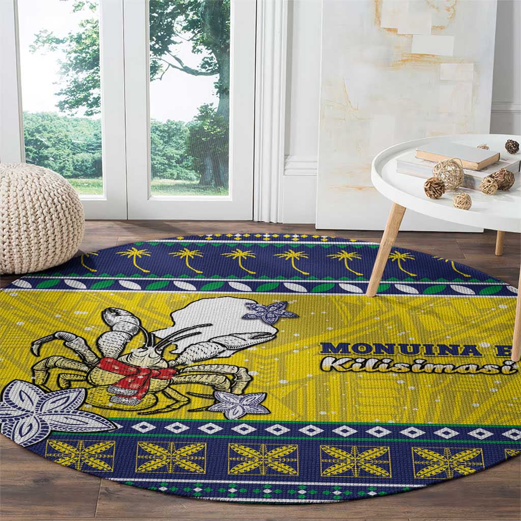Niue The Rock Christmas Round Carpet Niuean Crab Monuina E Kilisimasi LT05 - Polynesian Pride