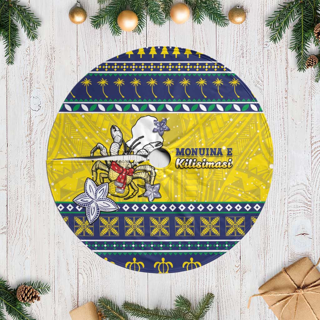 Niue The Rock Christmas Tree Skirt Niuean Crab Monuina E Kilisimasi LT05 Casual Blue - Polynesian Pride