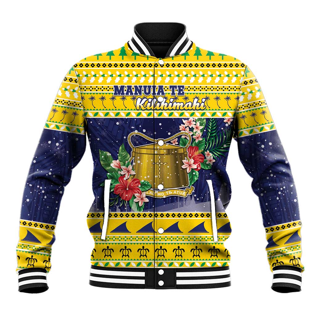 Tokelau Christmas Baseball Jacket Tokelauan Badge Manuia Te Kilihimahi