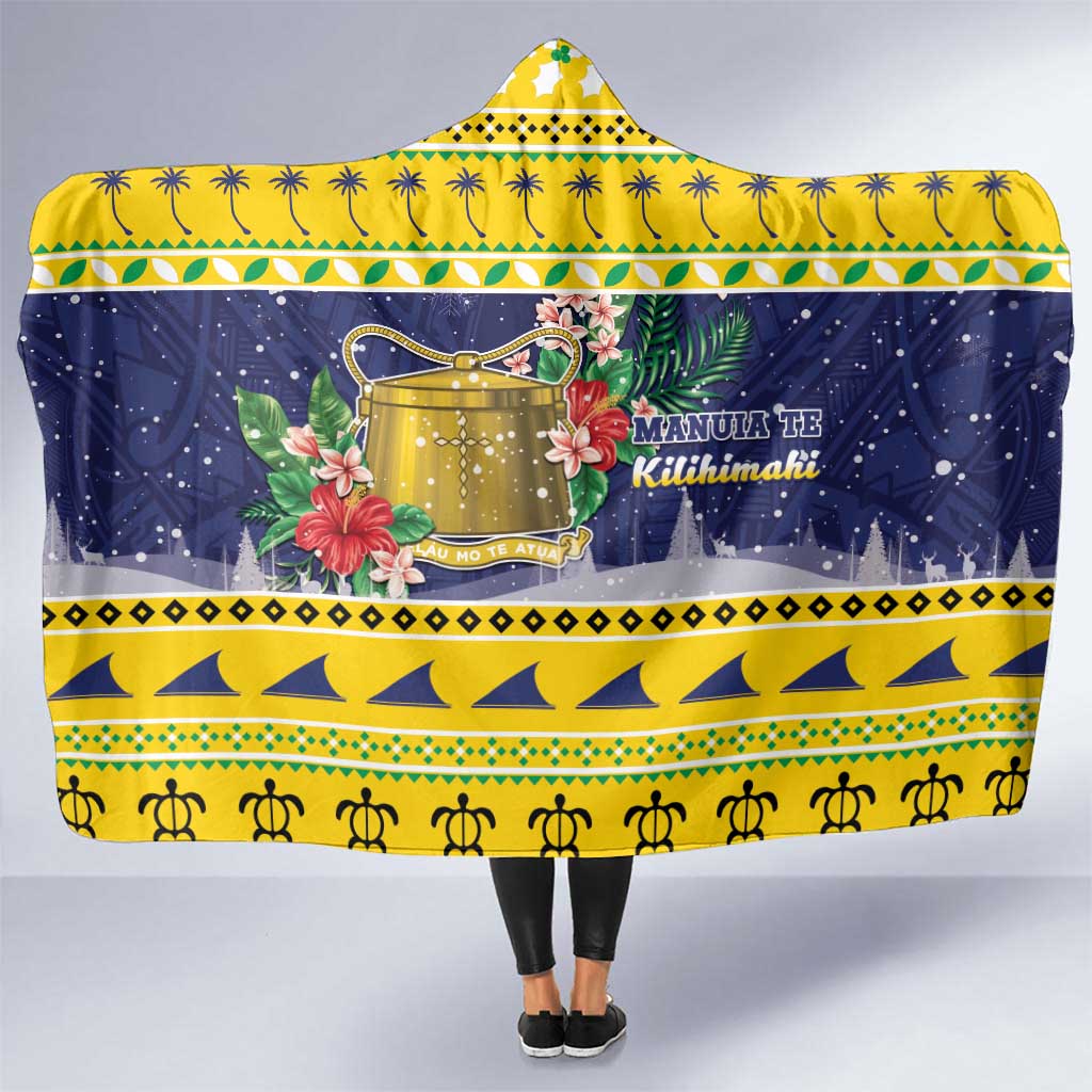 Tokelau Christmas Hooded Blanket Tokelauan Badge Manuia Te Kilihimahi