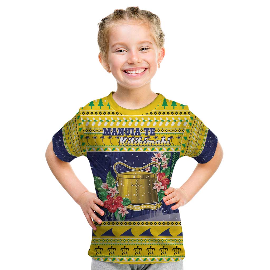 Tokelau Christmas Kid T Shirt Tokelauan Badge Manuia Te Kilihimahi