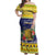 Tokelau Christmas Off Shoulder Maxi Dress Tokelauan Badge Manuia Te Kilihimahi