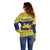 Tokelau Christmas Off Shoulder Sweater Tokelauan Badge Manuia Te Kilihimahi