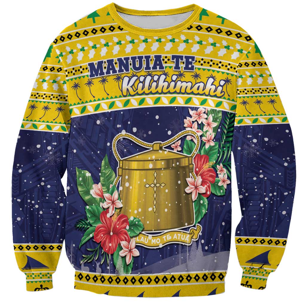 Tokelau Christmas Sweatshirt Tokelauan Badge Manuia Te Kilihimahi LT05 Unisex Yellow - Polynesian Pride