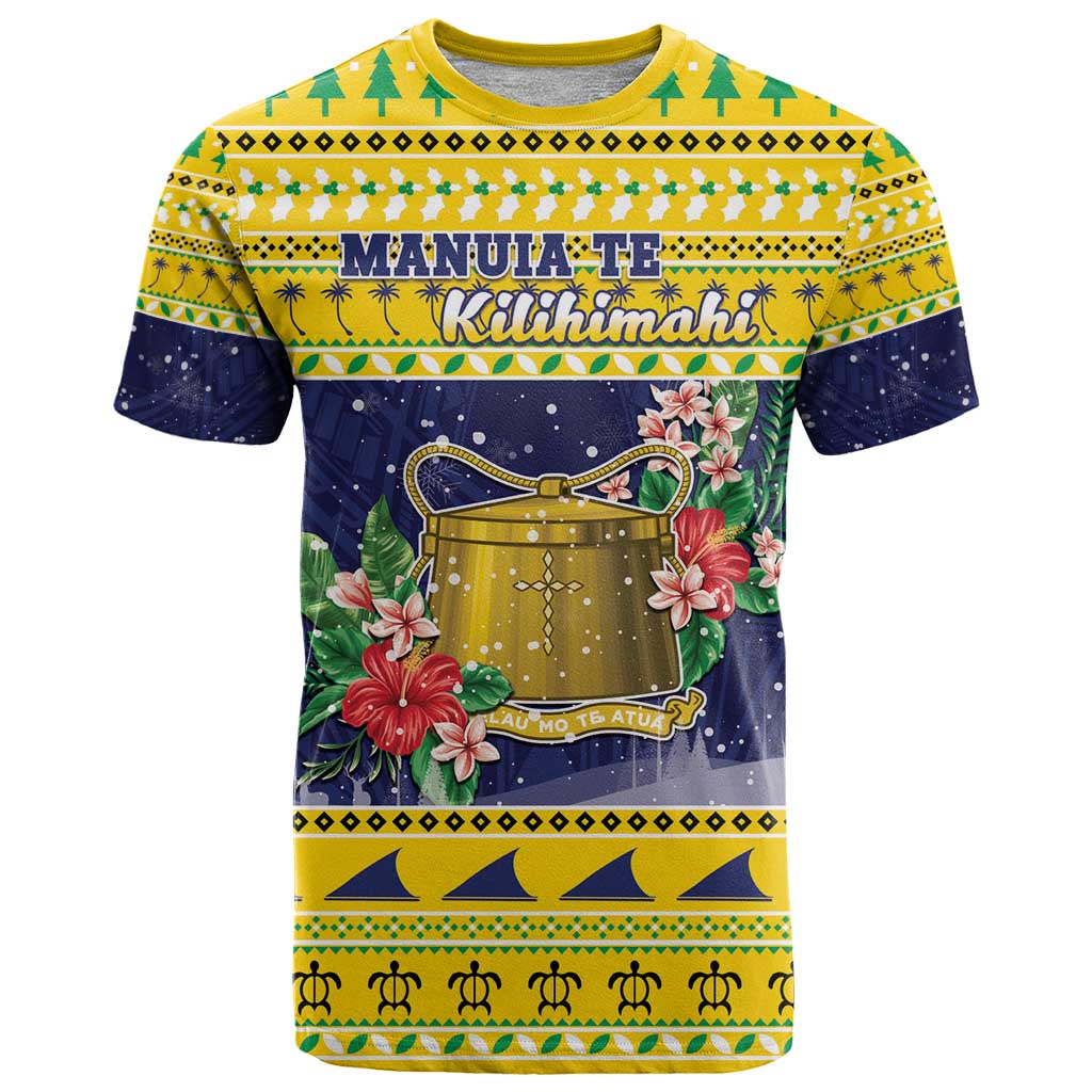 Tokelau Christmas T Shirt Tokelauan Badge Manuia Te Kilihimahi LT05 Yellow - Polynesian Pride