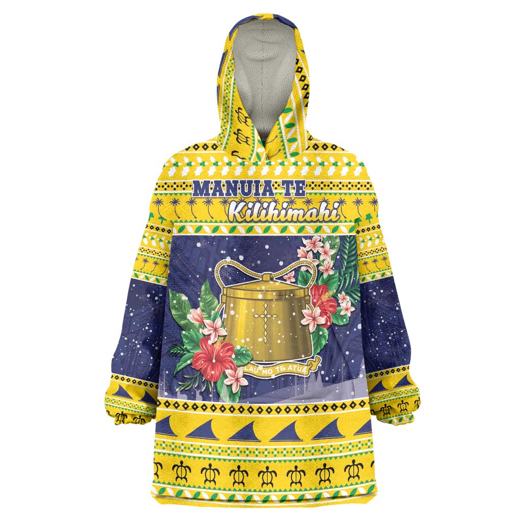 Tokelau Christmas Wearable Blanket Hoodie Tokelauan Badge Manuia Te Kilihimahi