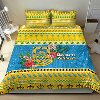 Tuvalu Christmas Bedding Set Coat Of Arms Manuia Te Kilisimasi LT05 - Polynesian Pride