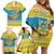 Tuvalu Christmas Family Matching Off Shoulder Short Dress and Hawaiian Shirt Coat Of Arms Manuia Te Kilisimasi