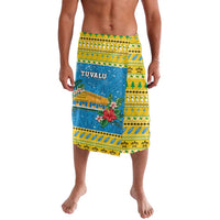 Tuvalu Christmas Lavalava Coat Of Arms Manuia Te Kilisimasi LT05 Yellow - Polynesian Pride