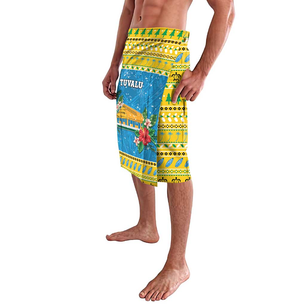 Tuvalu Christmas Lavalava Coat Of Arms Manuia Te Kilisimasi LT05 - Polynesian Pride