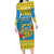 Tuvalu Christmas Long Sleeve Bodycon Dress Coat Of Arms Manuia Te Kilisimasi